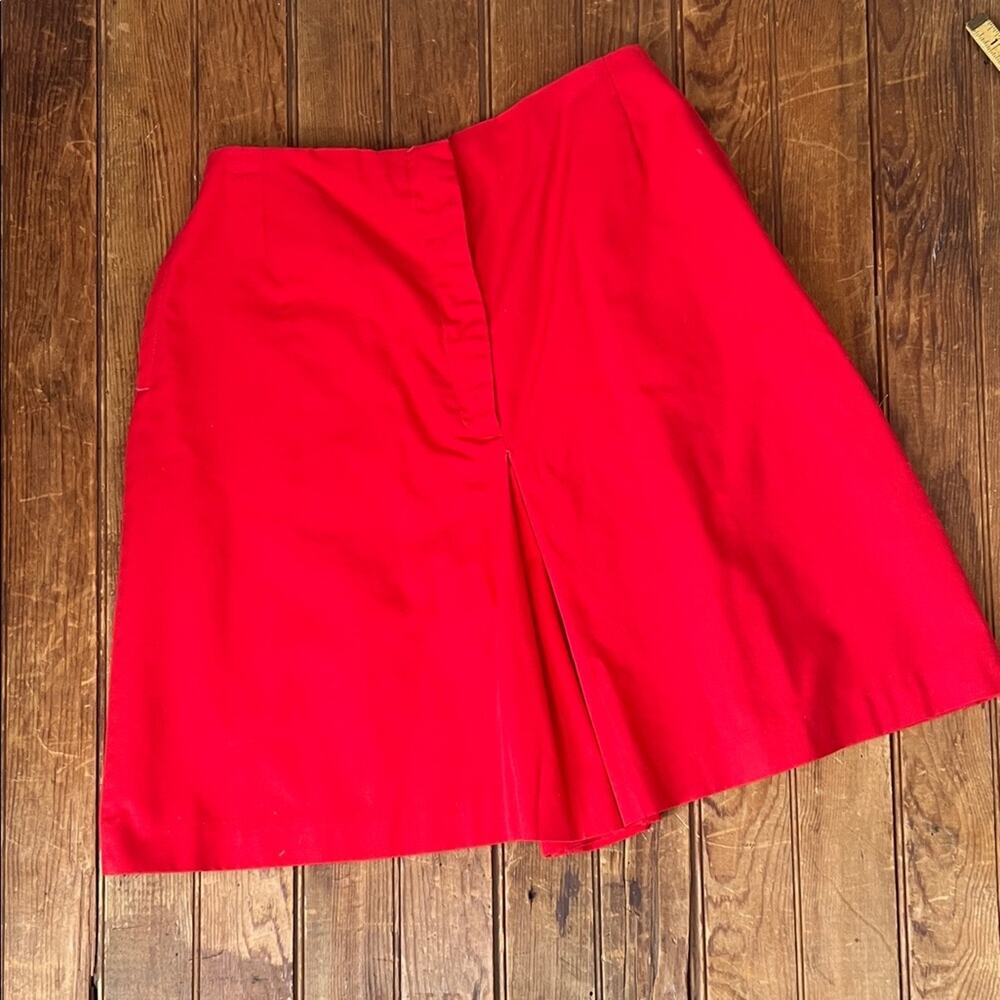 Women’s vintage 1960s or 70s skirt skort short heavy cotton Red custom made